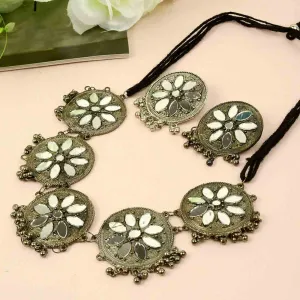 Mirror Embellished Choker set