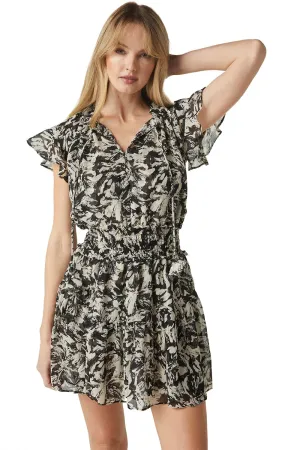 Natalia dress - tonal abstract