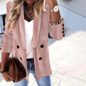 NEW Popular Plain Lapel Long Sleeve Blazer Jacket - Size Large - Retails $115 