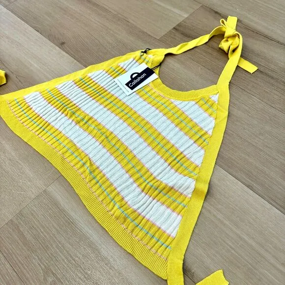 NWT* Callahan Ronnie Knit Skirt and Halter Crop Top Set - Women's Large