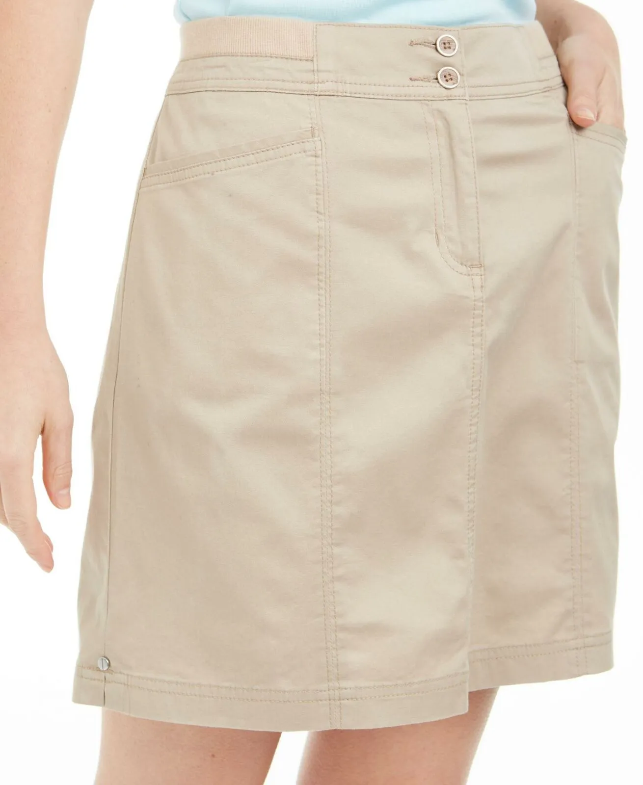 NWT Karen Scott Women's Woven Skort With Pockets. 100076995MS 16