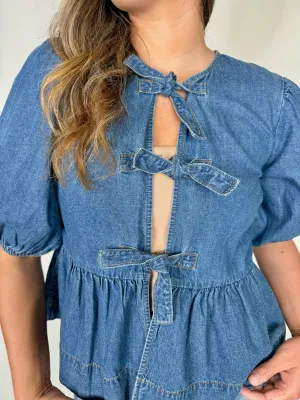 Olivaceous Denim Top
