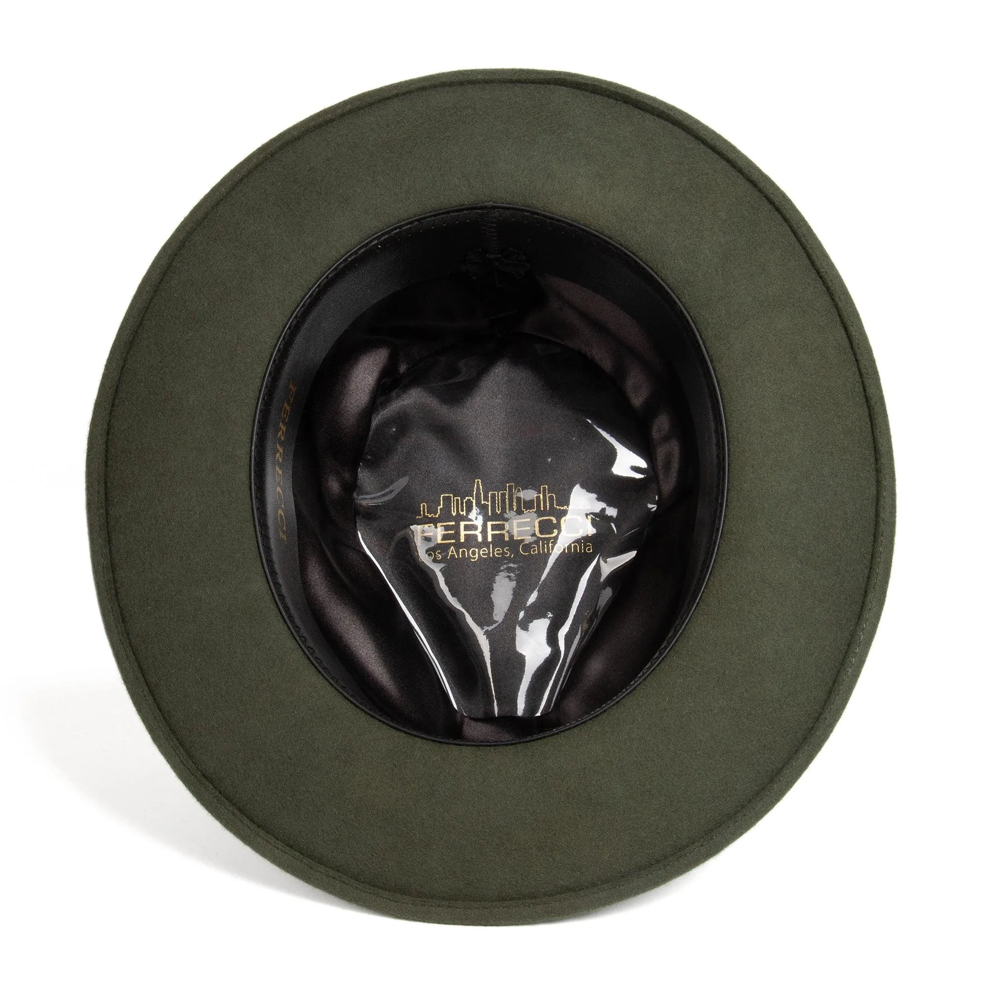 Olive Green Fedora 100% Australian Wool Crushable Hat