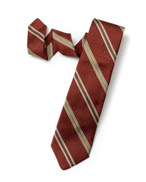 Orange Regimental Stripe Tie