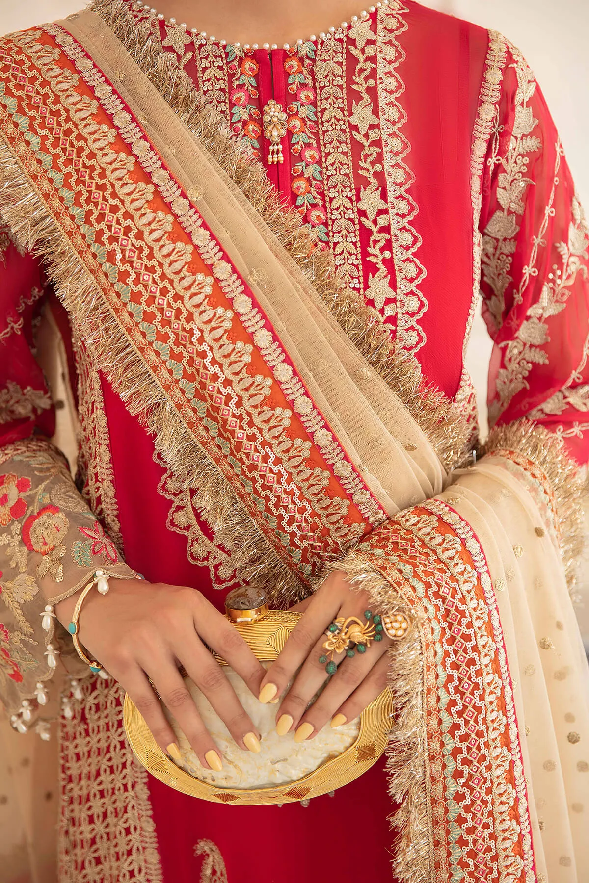 Organza Chiffon Embellished Pakistani Kameez Salwar