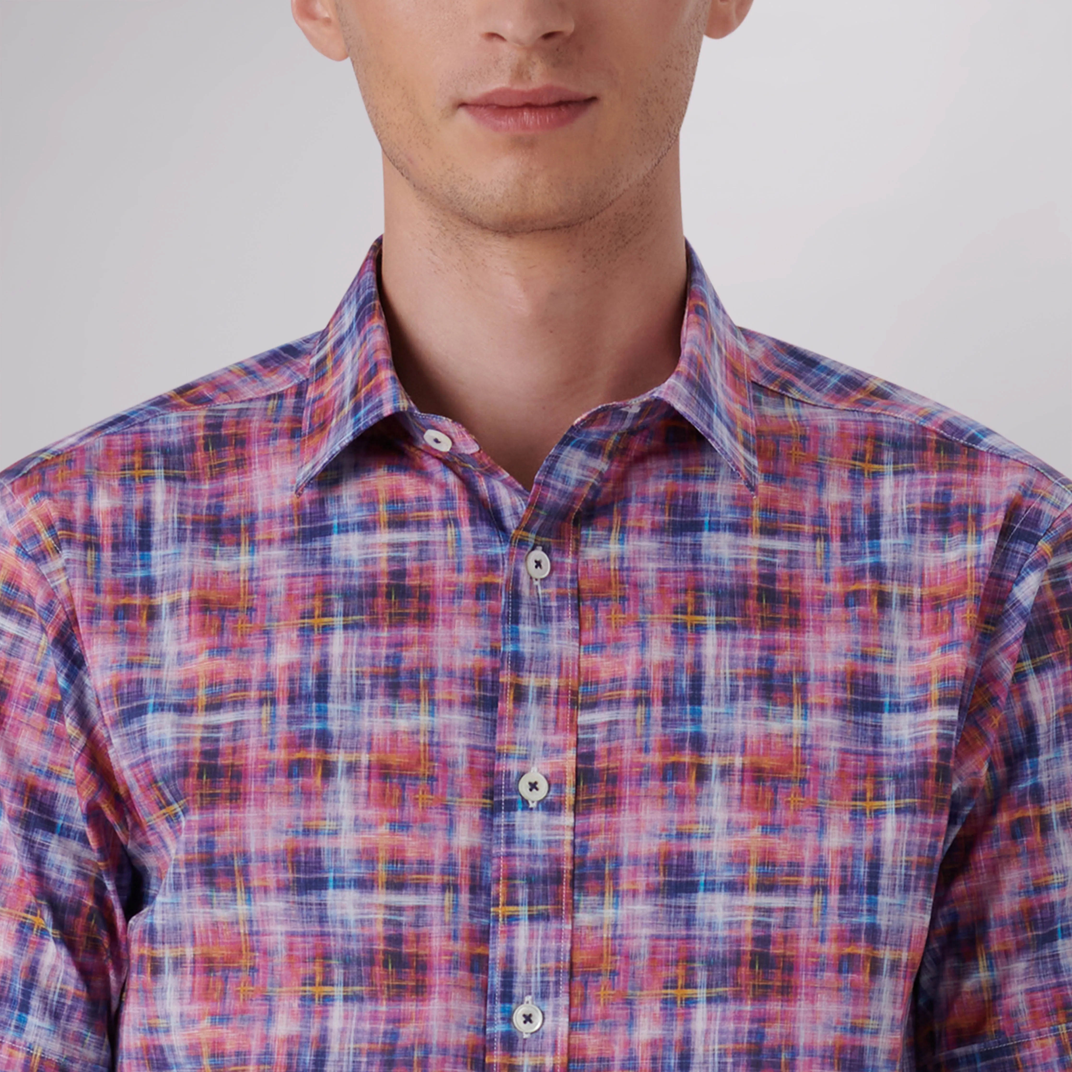 Orson Irregular Check Short Sleeve Shirt