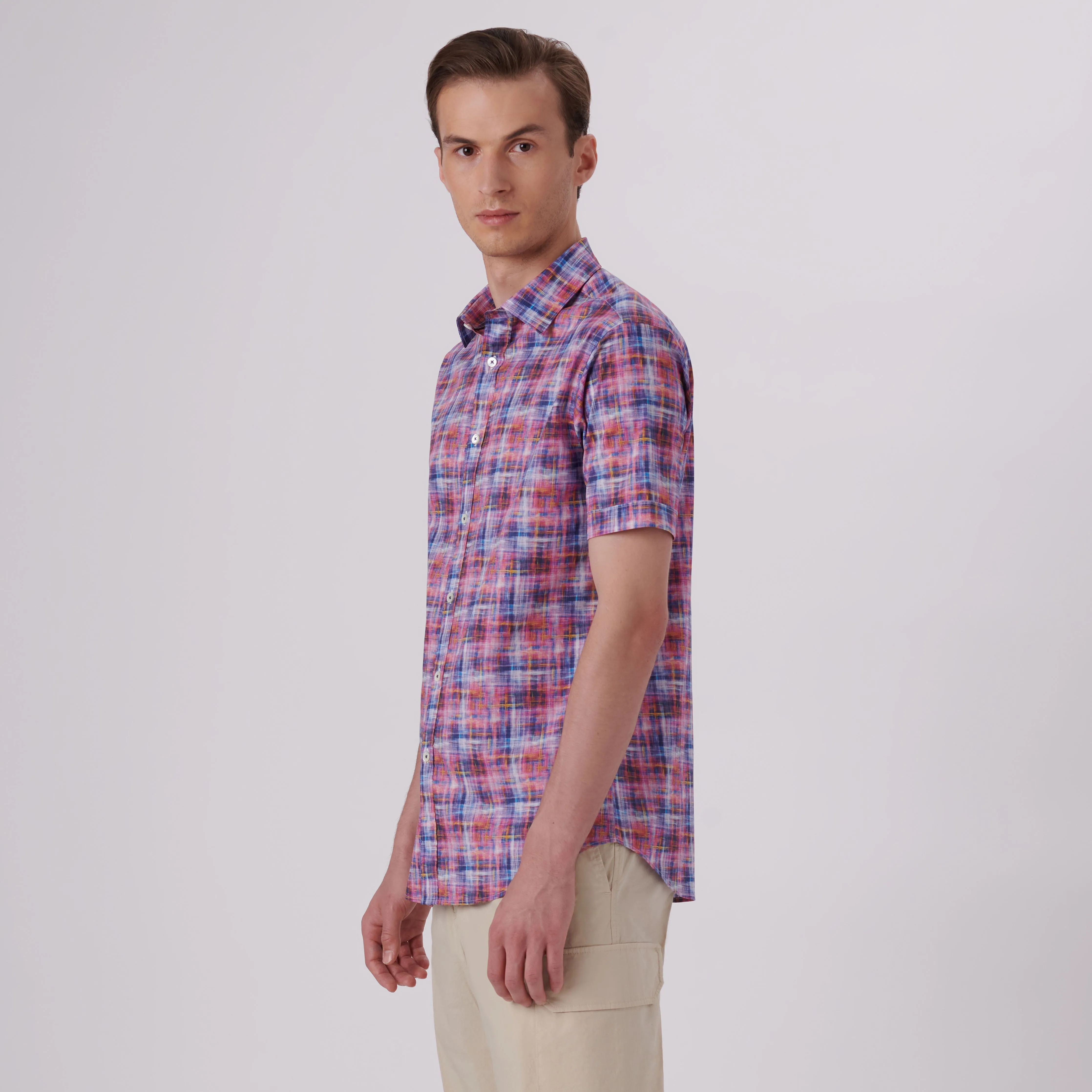 Orson Irregular Check Short Sleeve Shirt