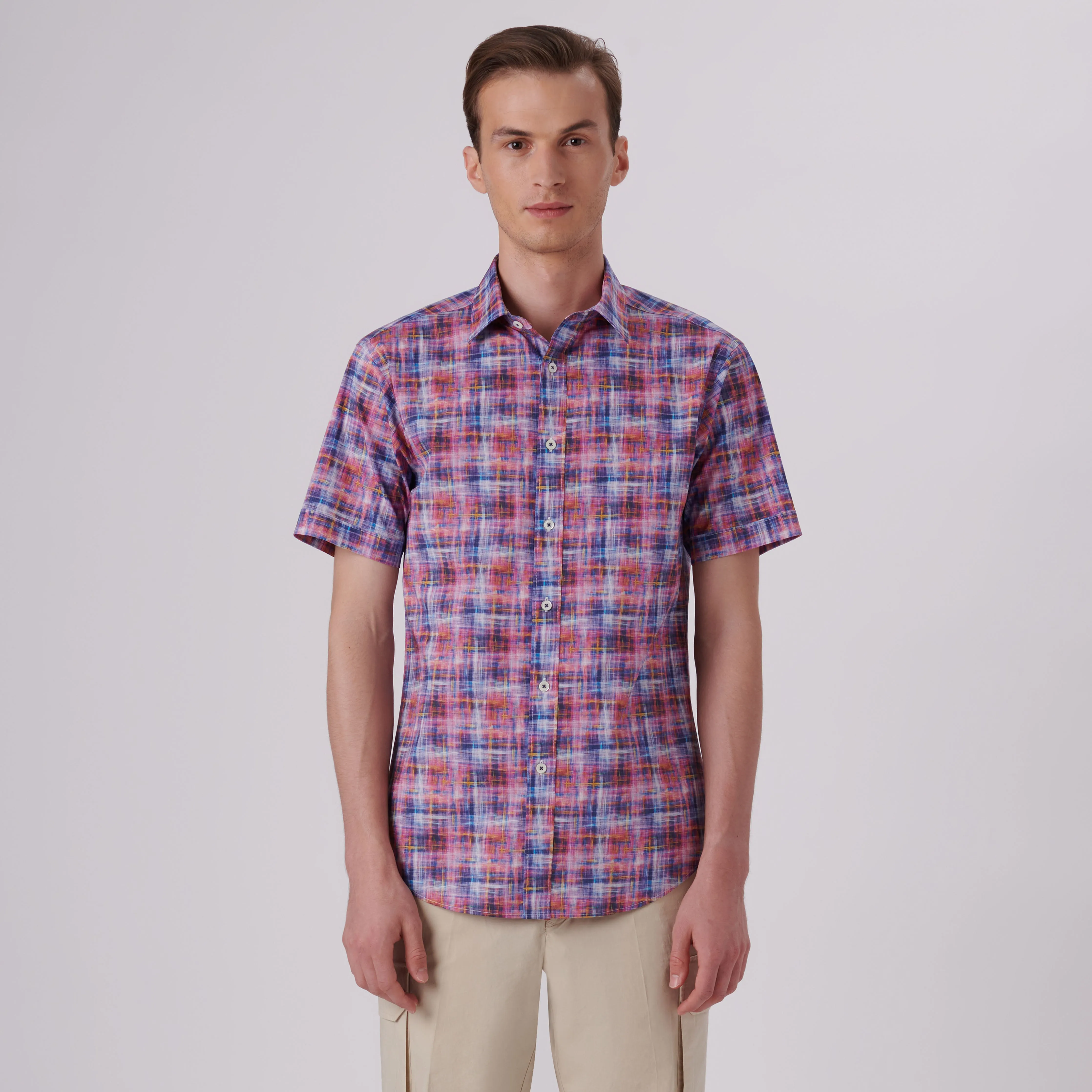 Orson Irregular Check Short Sleeve Shirt