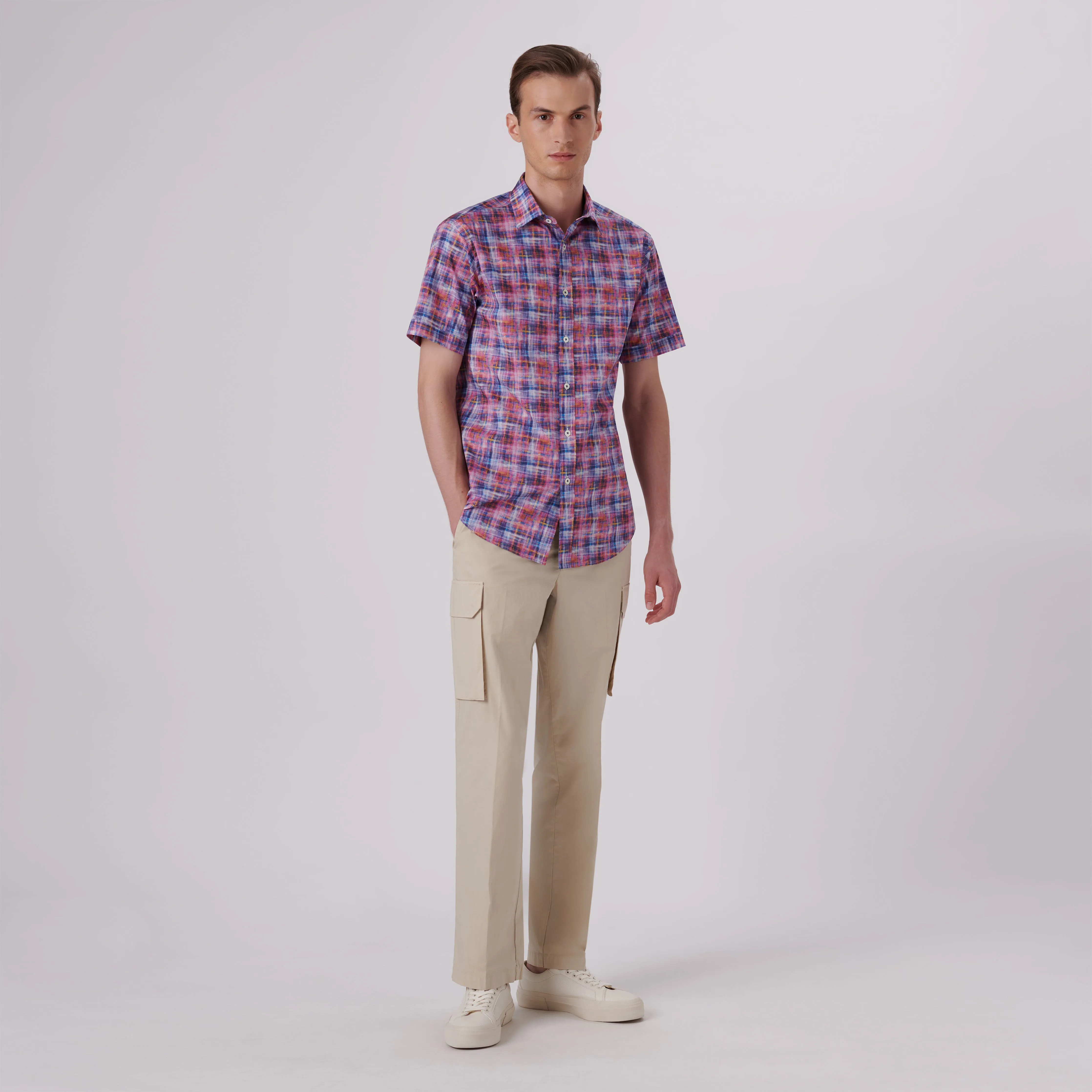 Orson Irregular Check Short Sleeve Shirt
