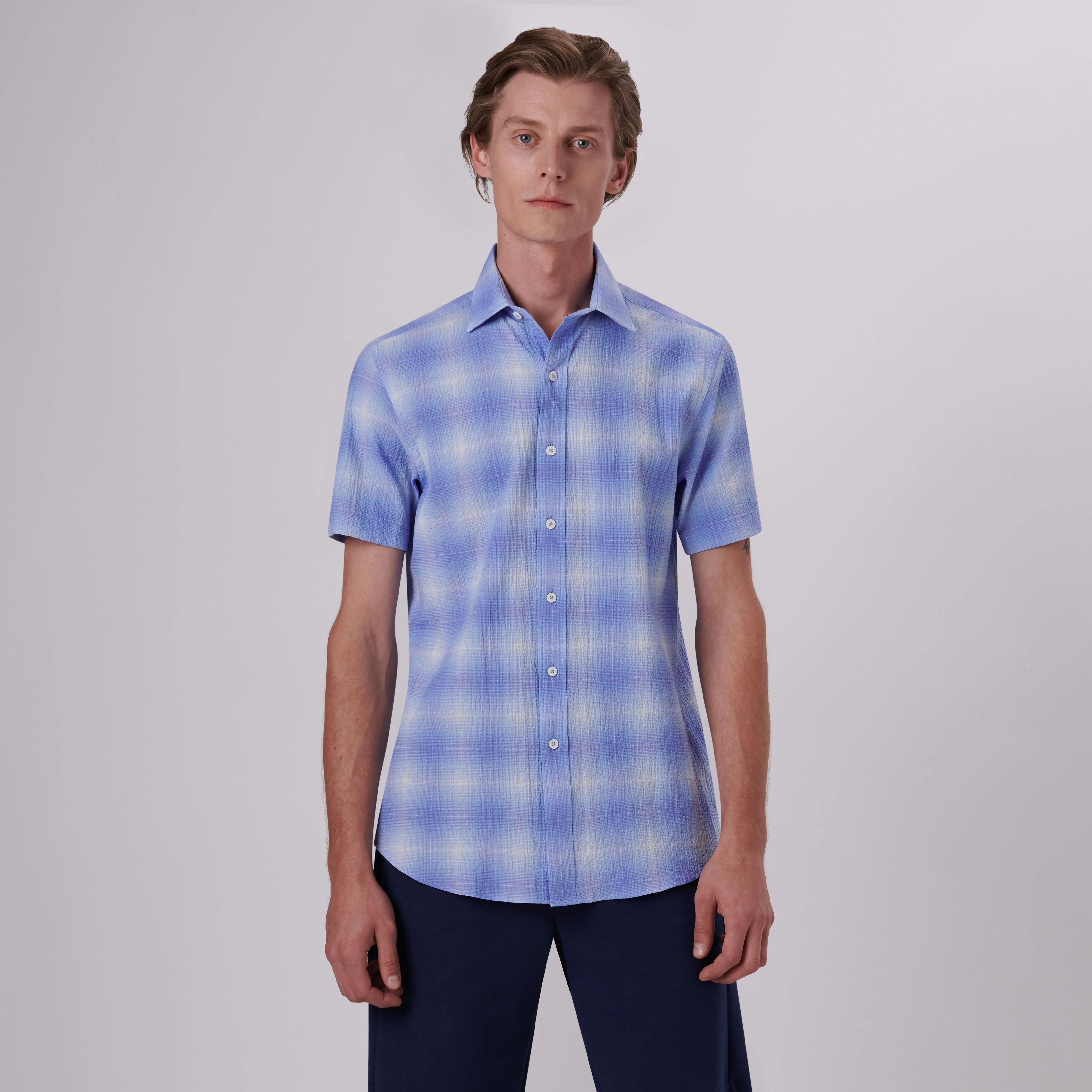Orson Windowpane Check Short Sleeve Shirt