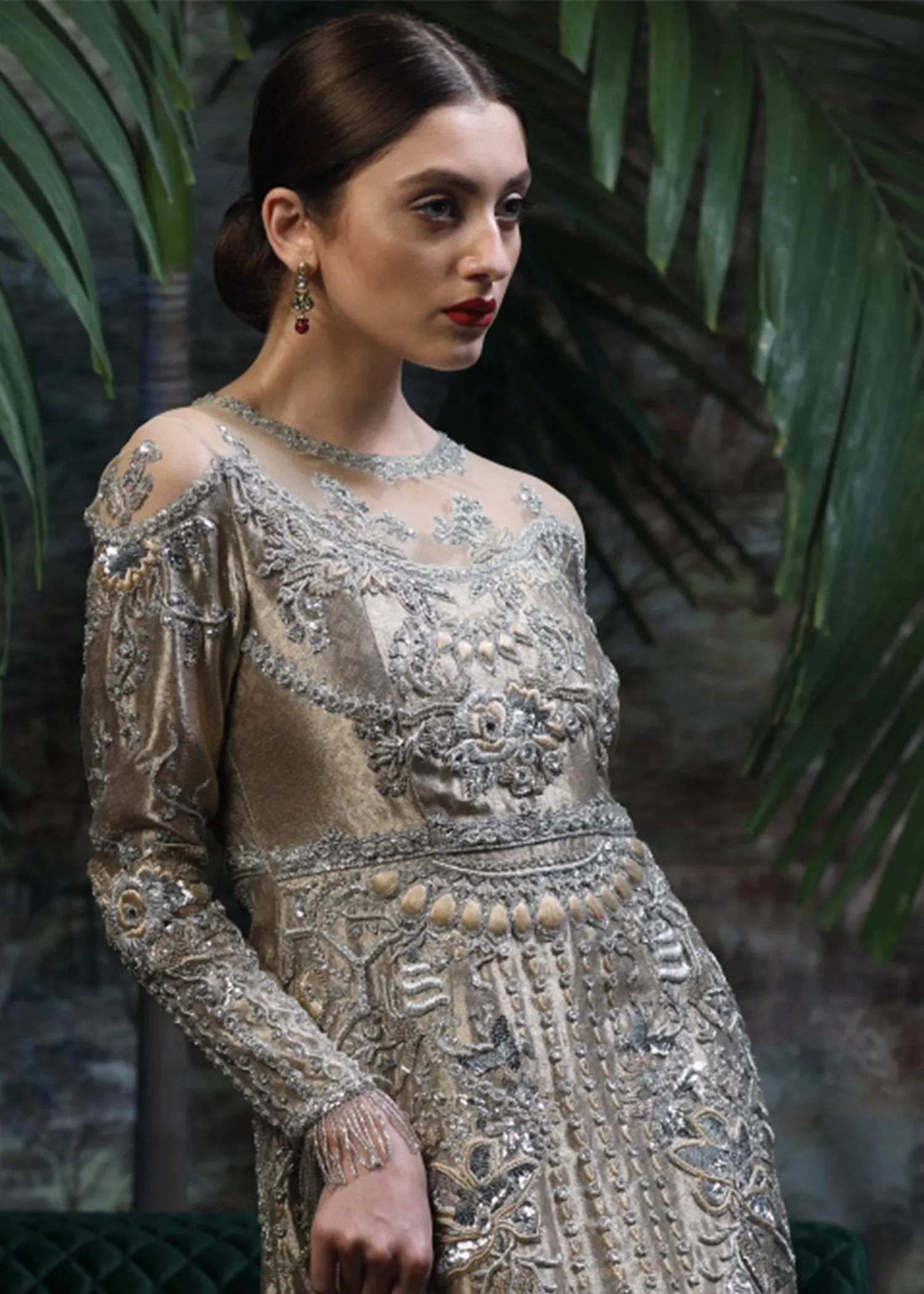 Pakistani Bridal Long Maxi Gown for Wedding #J5139