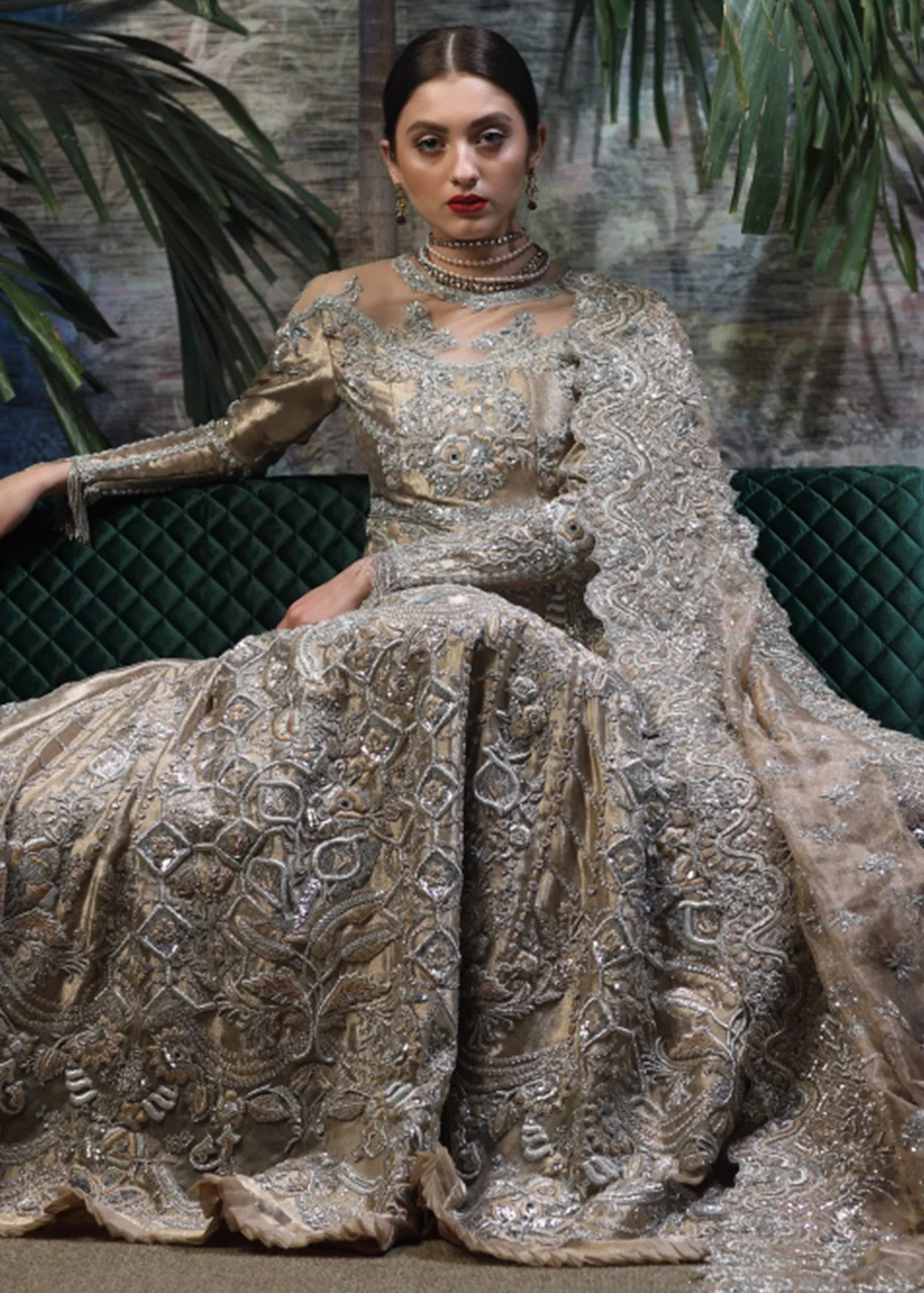 Pakistani Bridal Long Maxi Gown for Wedding #J5139