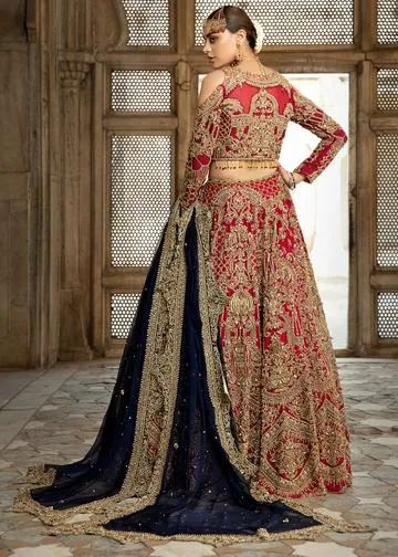 Pakistani Bridal Red Lehnga Choli for Wedding #J5183