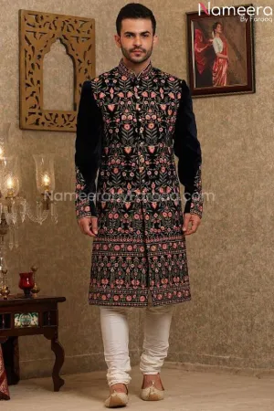 Pakistani Designer Sherwani for Wedding 2021 #GR87