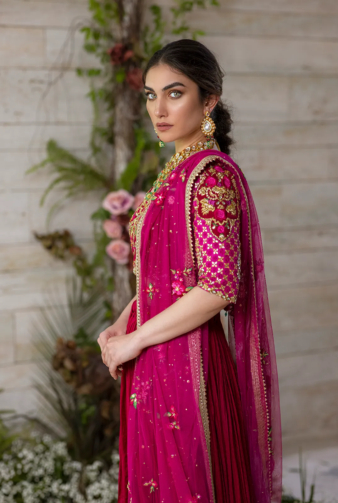 Pakistani Embroidered Lehanga Choli Wedding Dress