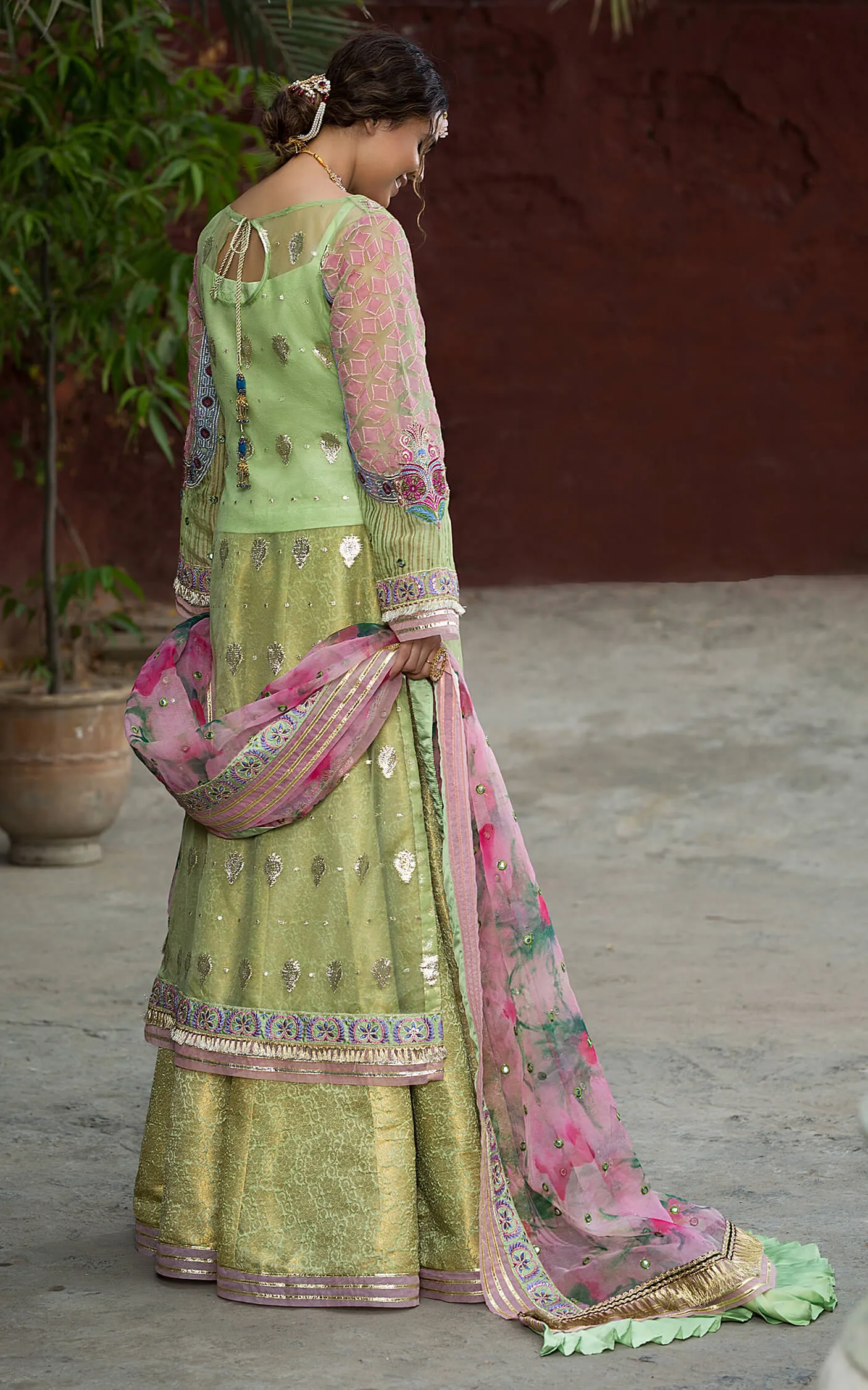 Pakistani Festive Gharara for Wedding Party #Y6176