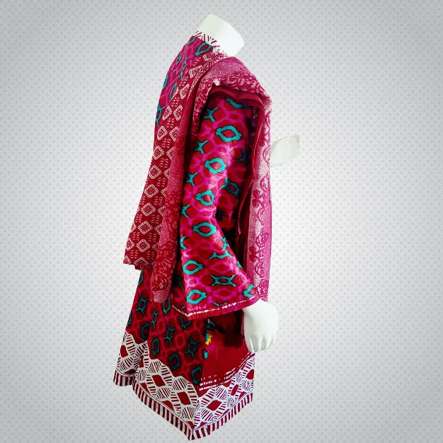 Pakistani Indian Women 3 Pieces Embroidered Cotton Lawn Dress
