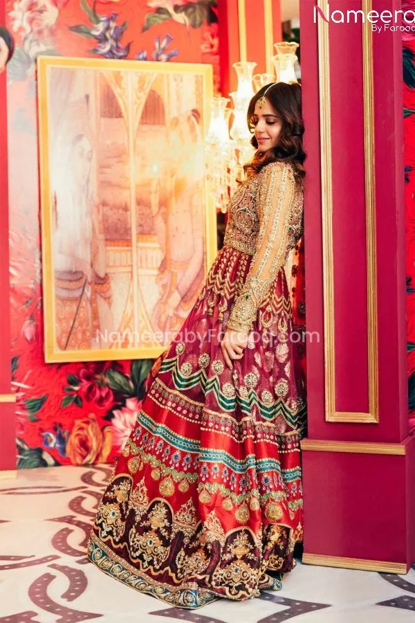 Pakistani Long Dresses for Wedding Party Wear #PN46