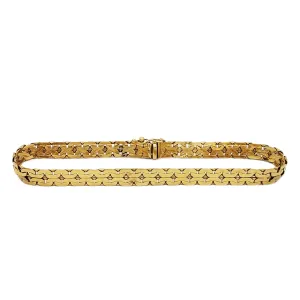 Patterned Braid Link Bracelet (14K)