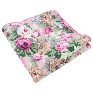 Penelope Pink Floral Pocket Square