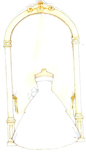 PERFECT GOWN - BLANK STOCK INVITATION