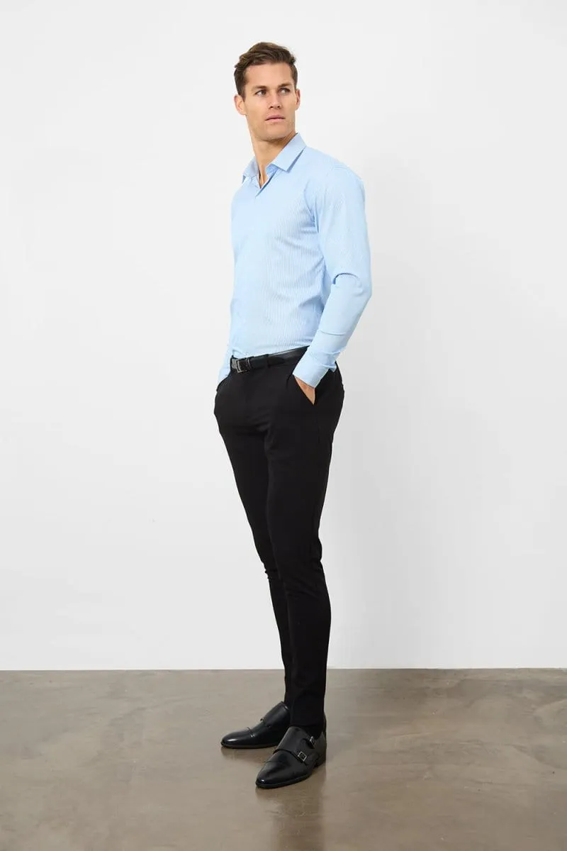 Performance Business Shirt in Blue/White Bengal Stripe