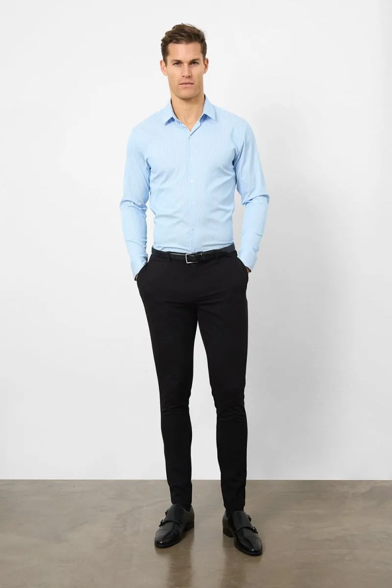 Performance Business Shirt in Blue/White Bengal Stripe