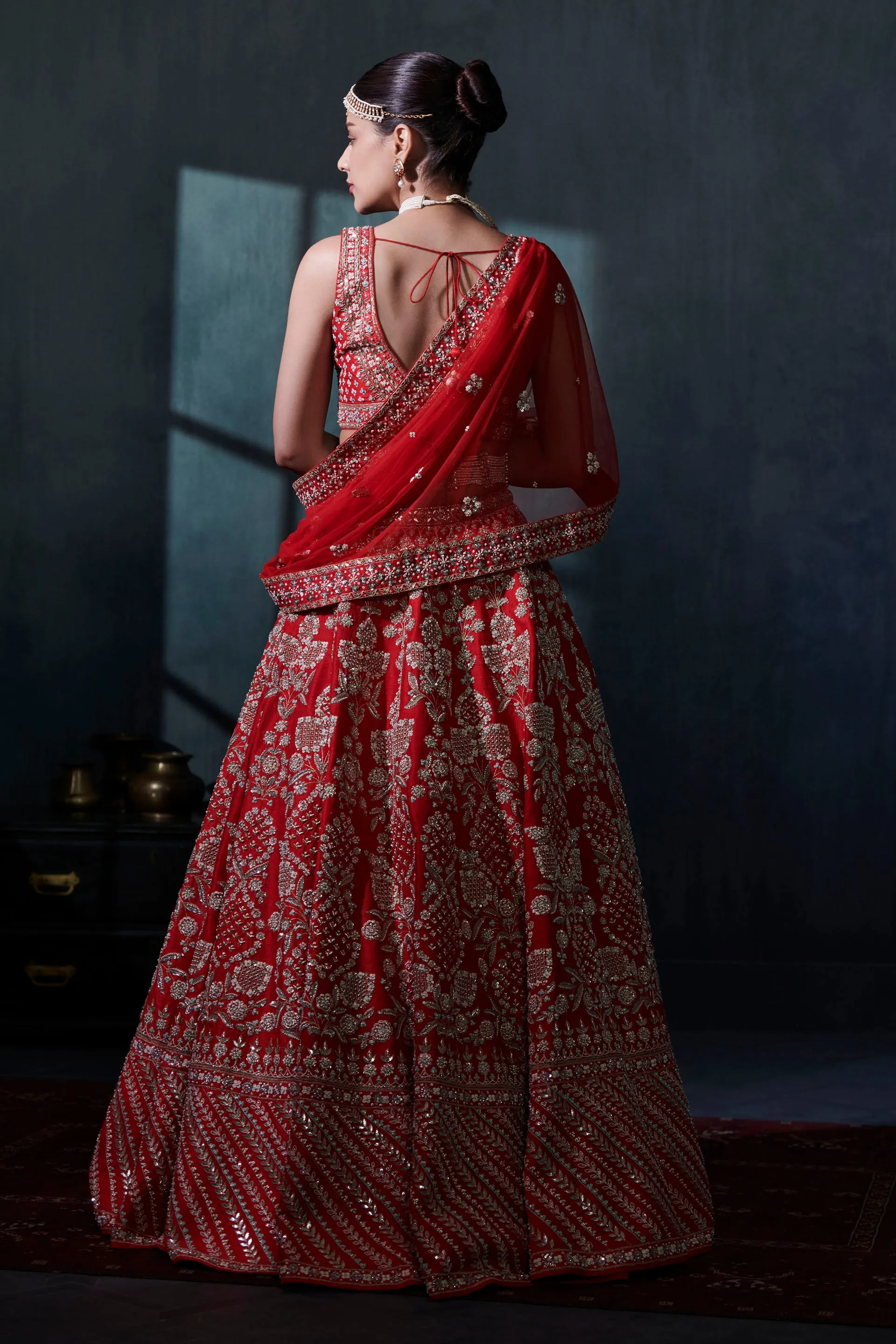 Piari Lehenga Set - Red
