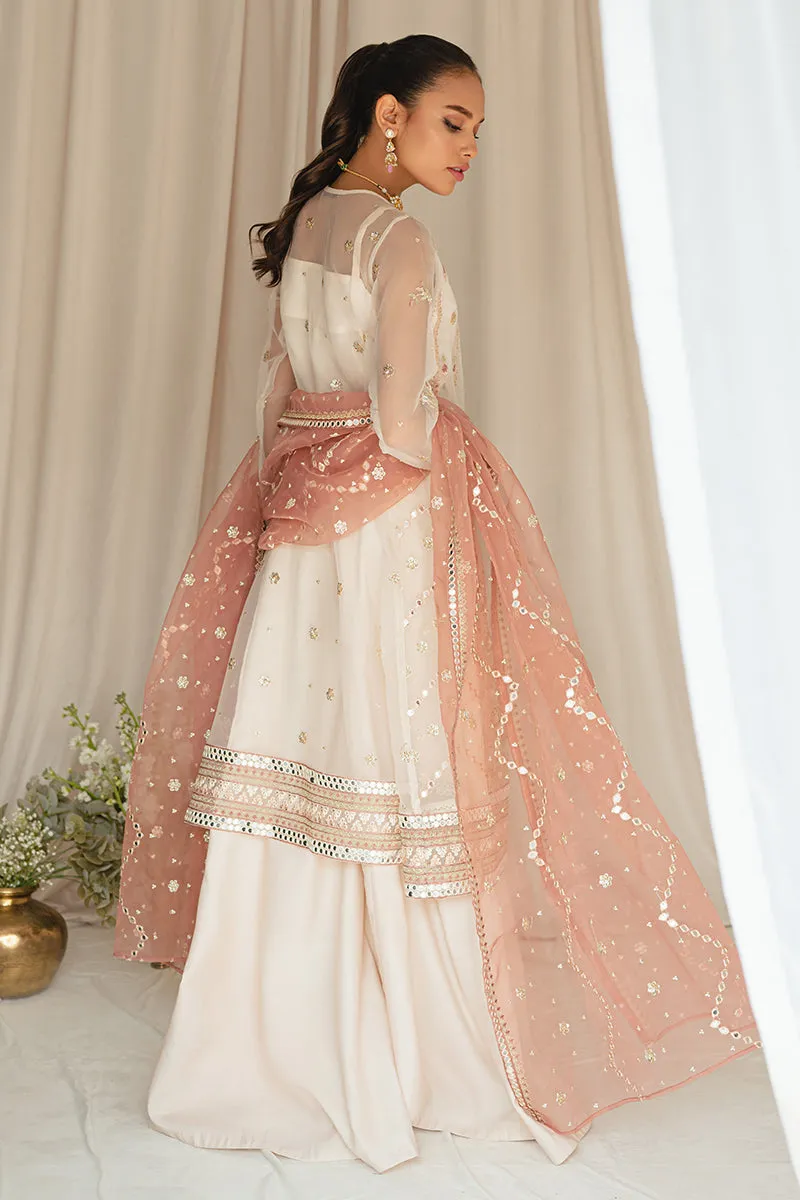 Pink Heavily Embellished Pakistani Kameez Sharara Dupatta Party Dress