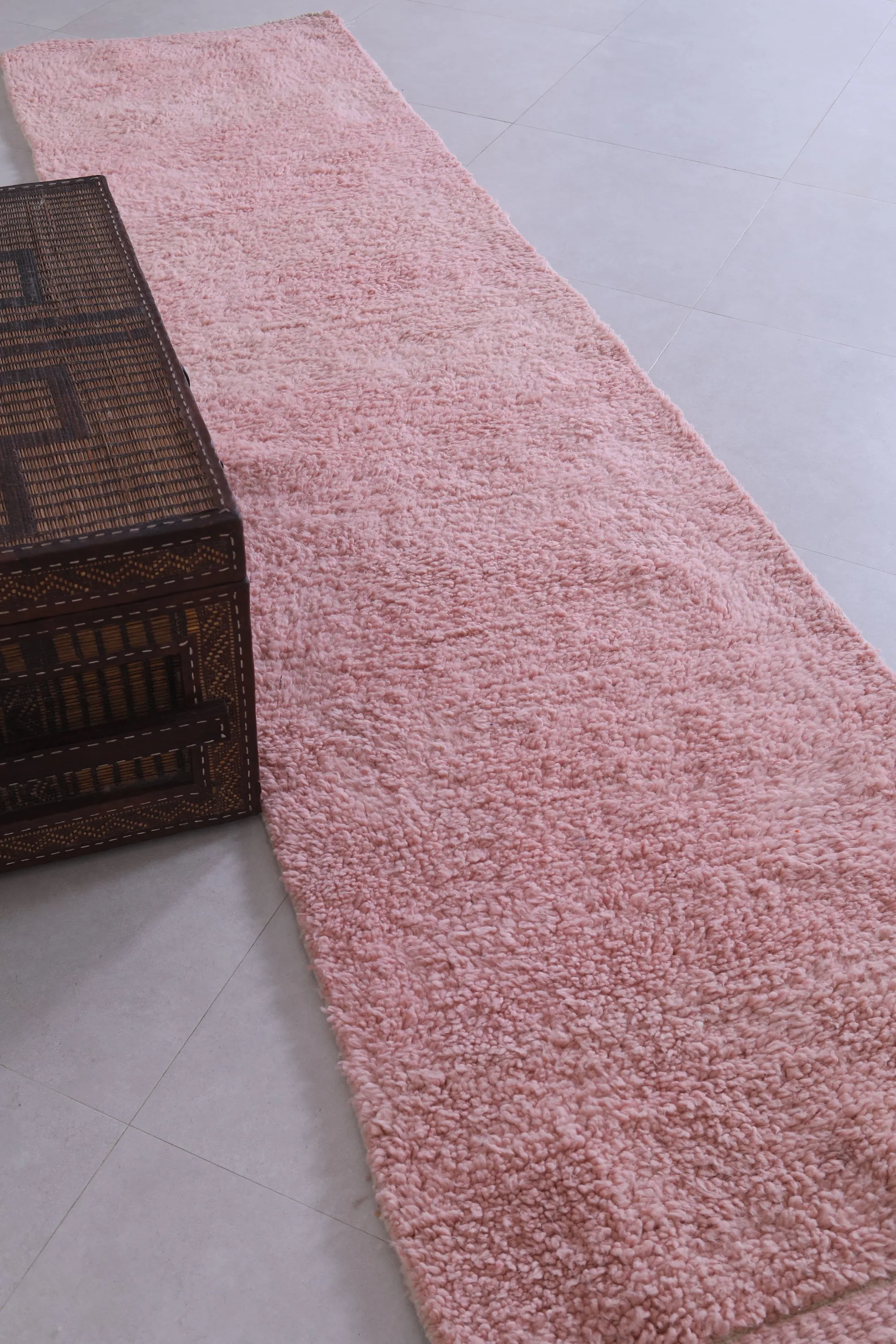 Pink Runner handmade rug - custom runner carpet