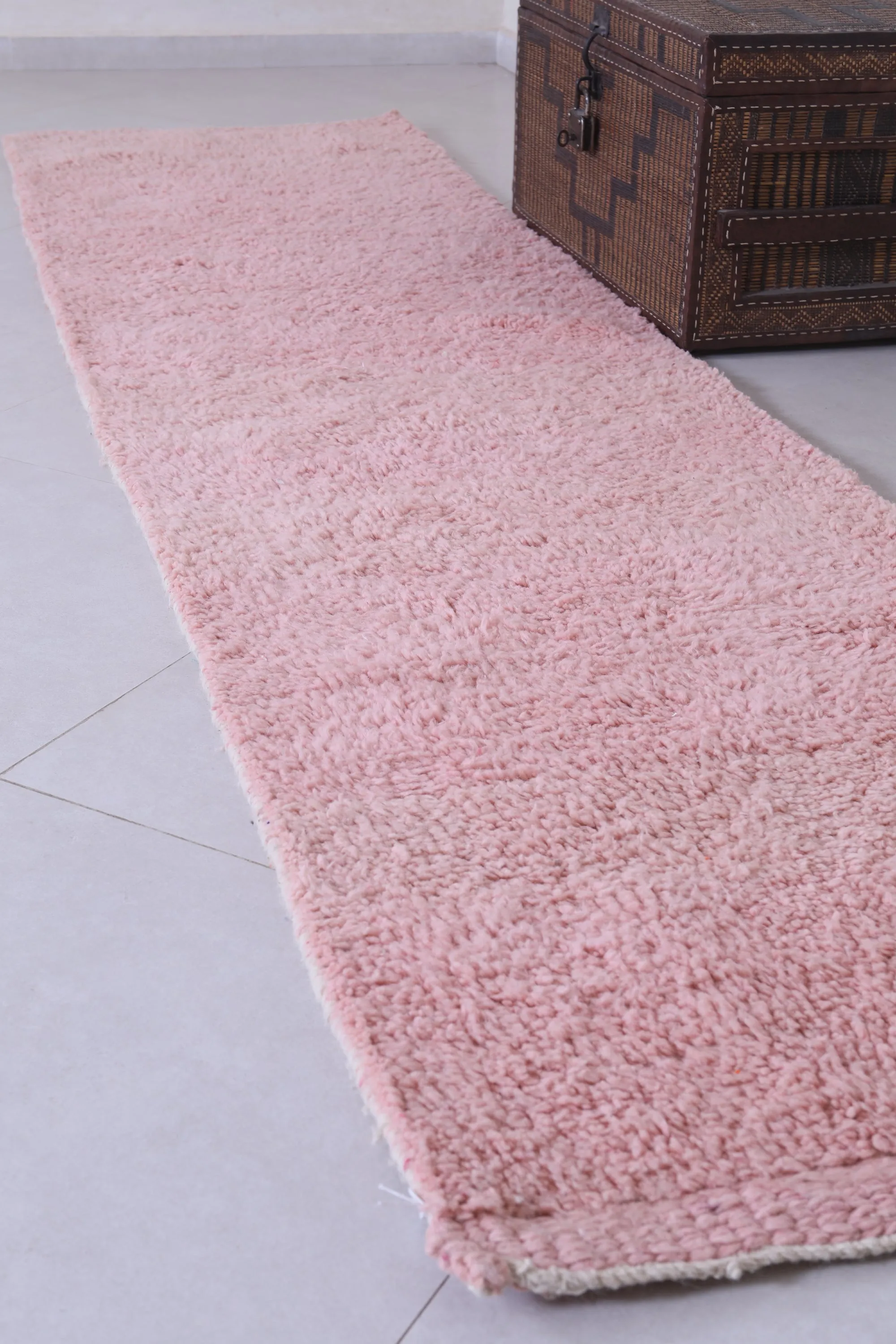 Pink Runner handmade rug - custom runner carpet
