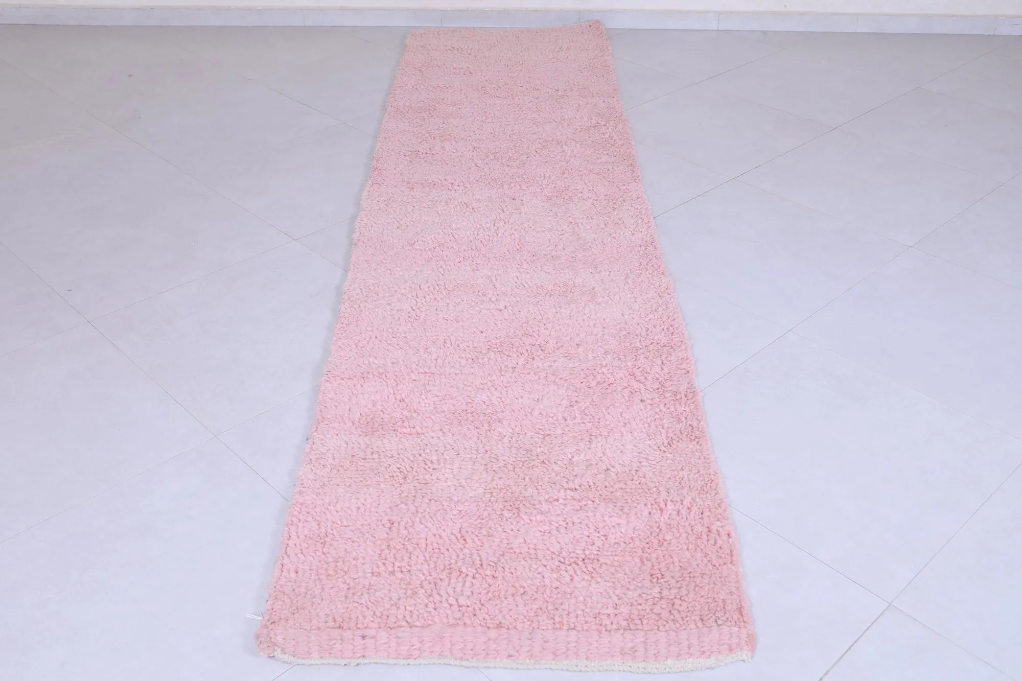 Pink Runner handmade rug - custom runner carpet