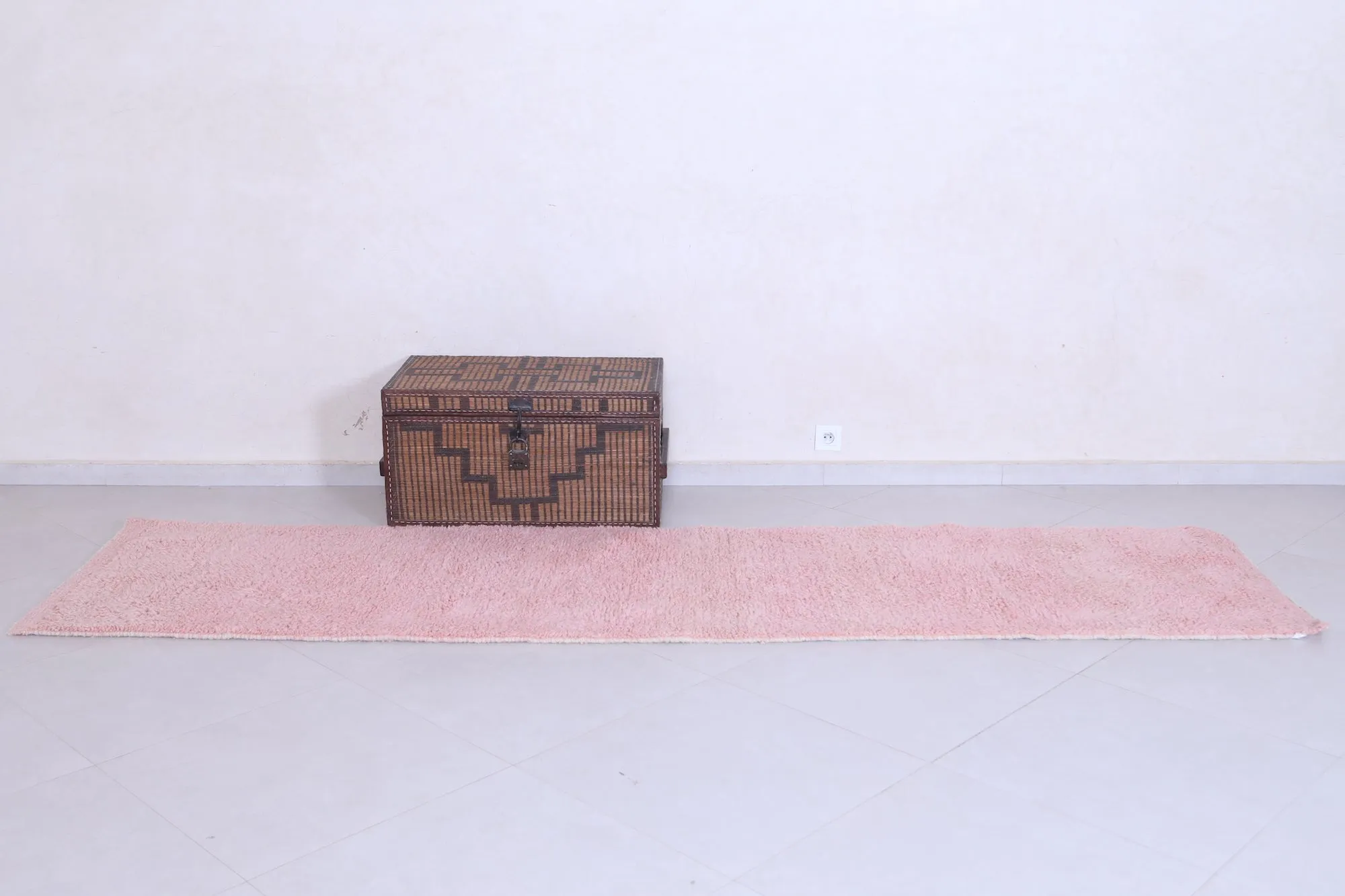 Pink Runner handmade rug - custom runner carpet