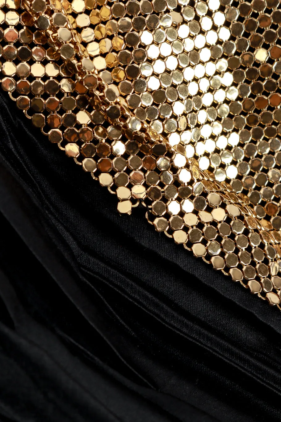 Pleated Metal Mesh Halter Dress