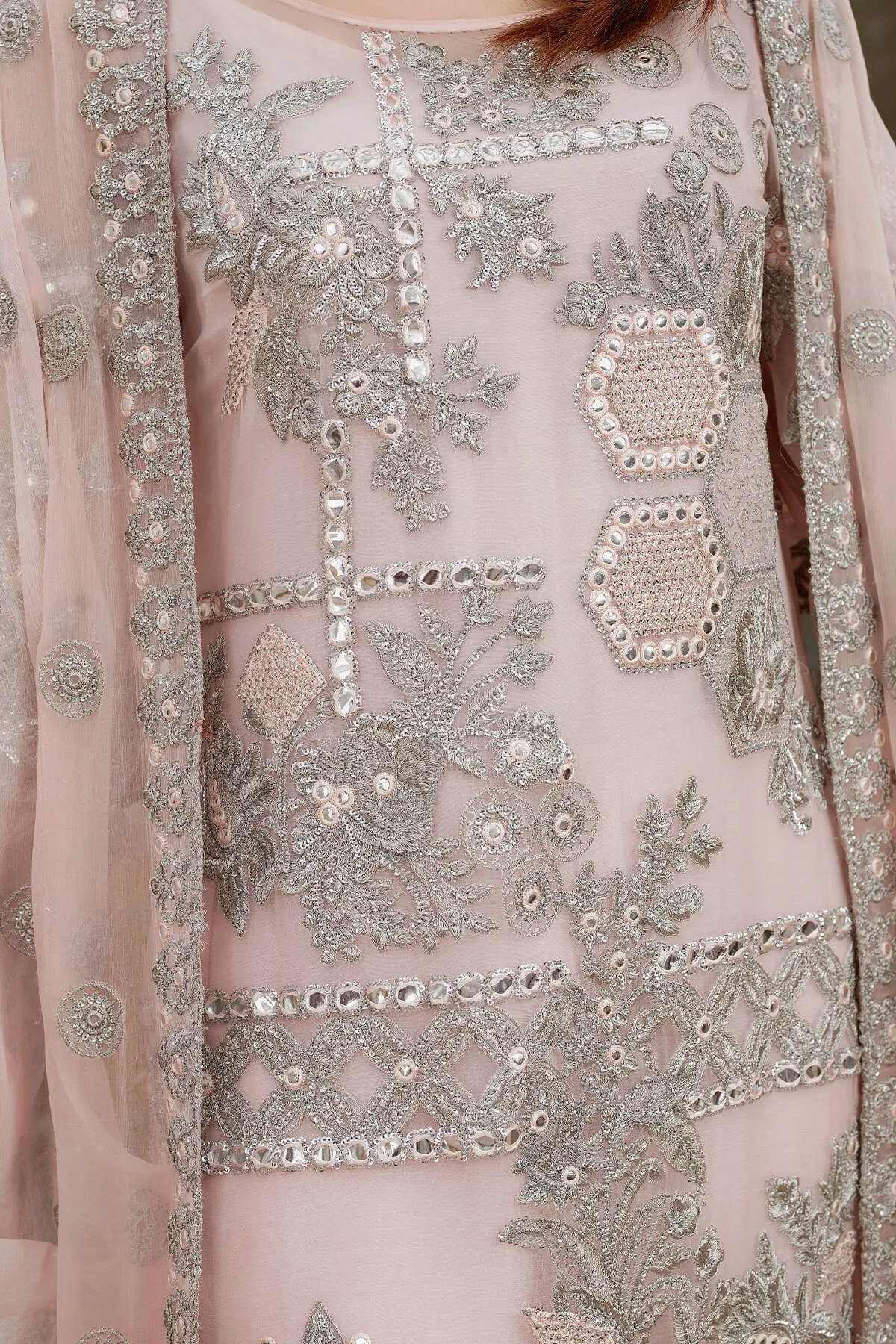Premium Tea Pink Embellished Salwar Kameez Pakistani Party Dress