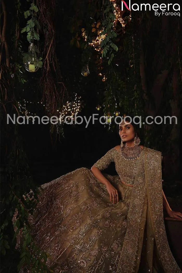 Pretty Embroidery Lehenga Online for Bridal Wear #BN135