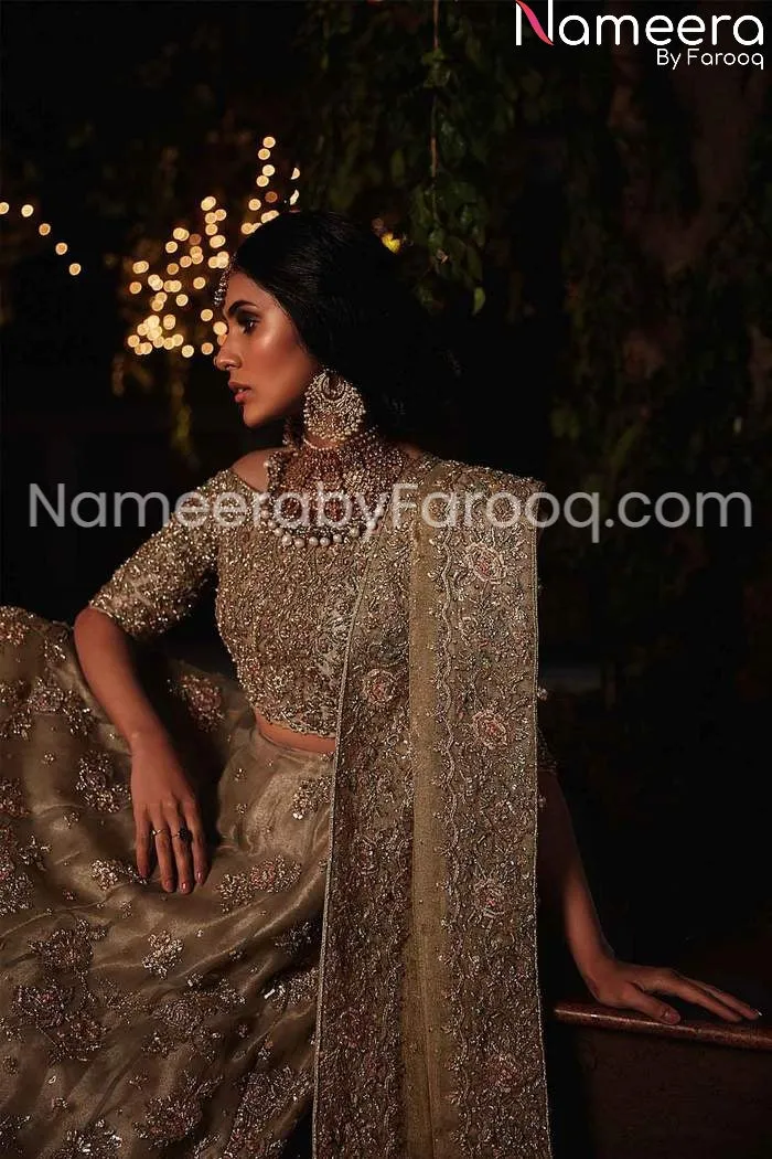 Pretty Embroidery Lehenga Online for Bridal Wear #BN135