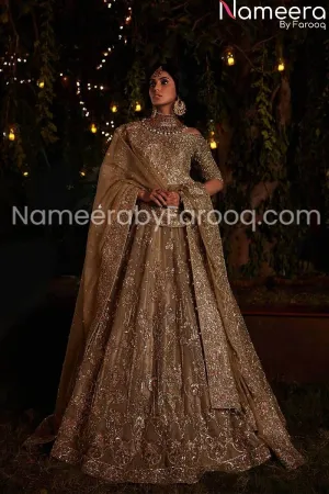 Pretty Embroidery Lehenga Online for Bridal Wear #BN135