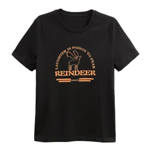 Print Reindeer Cotton T-Shirt