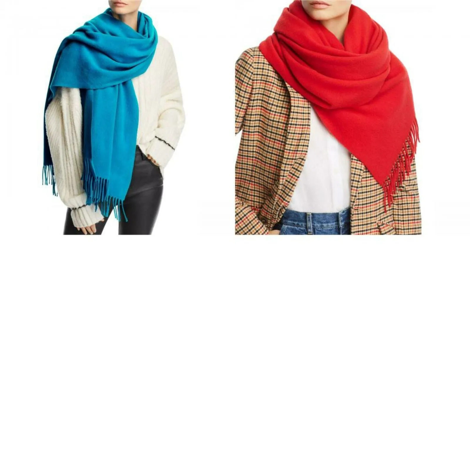 Rag & Bone Women's Classic Fringe Italian Wool Rectangle Scarf