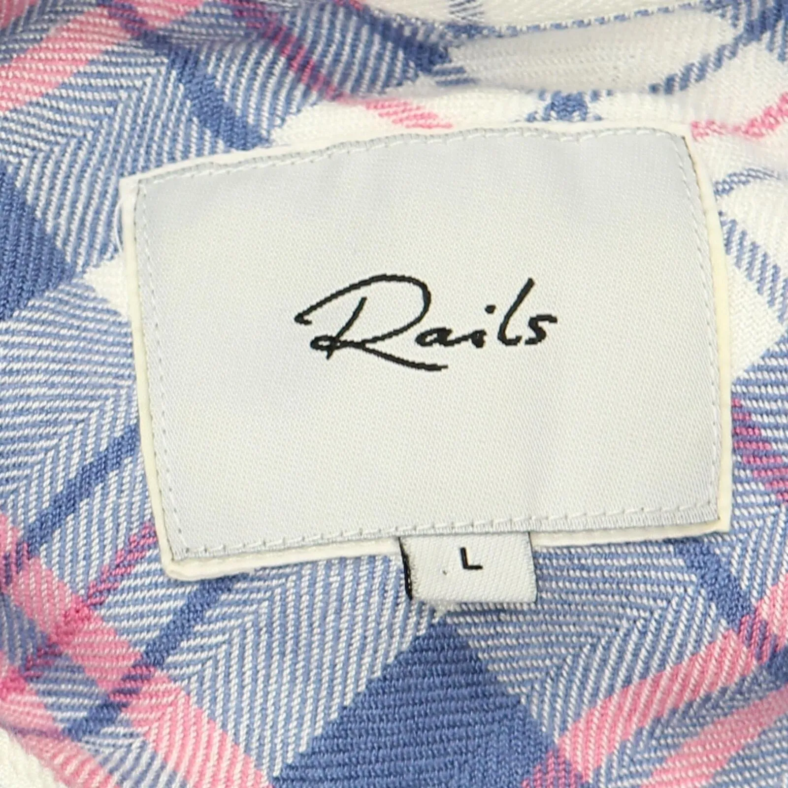 Rails Women's Hunter Plaid Button Up Long Sleeve Shirt Blue Large