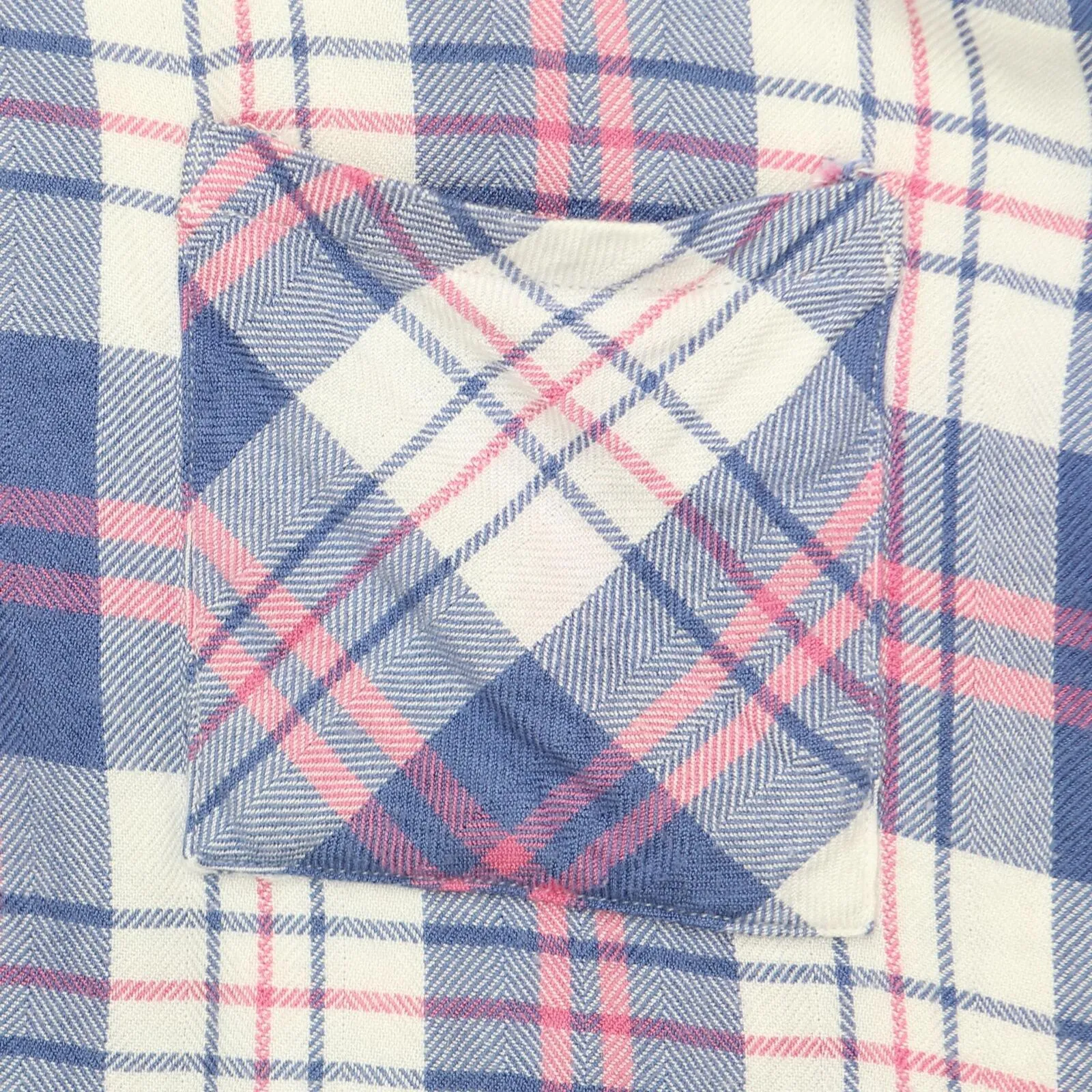 Rails Women's Hunter Plaid Button Up Long Sleeve Shirt Blue Large