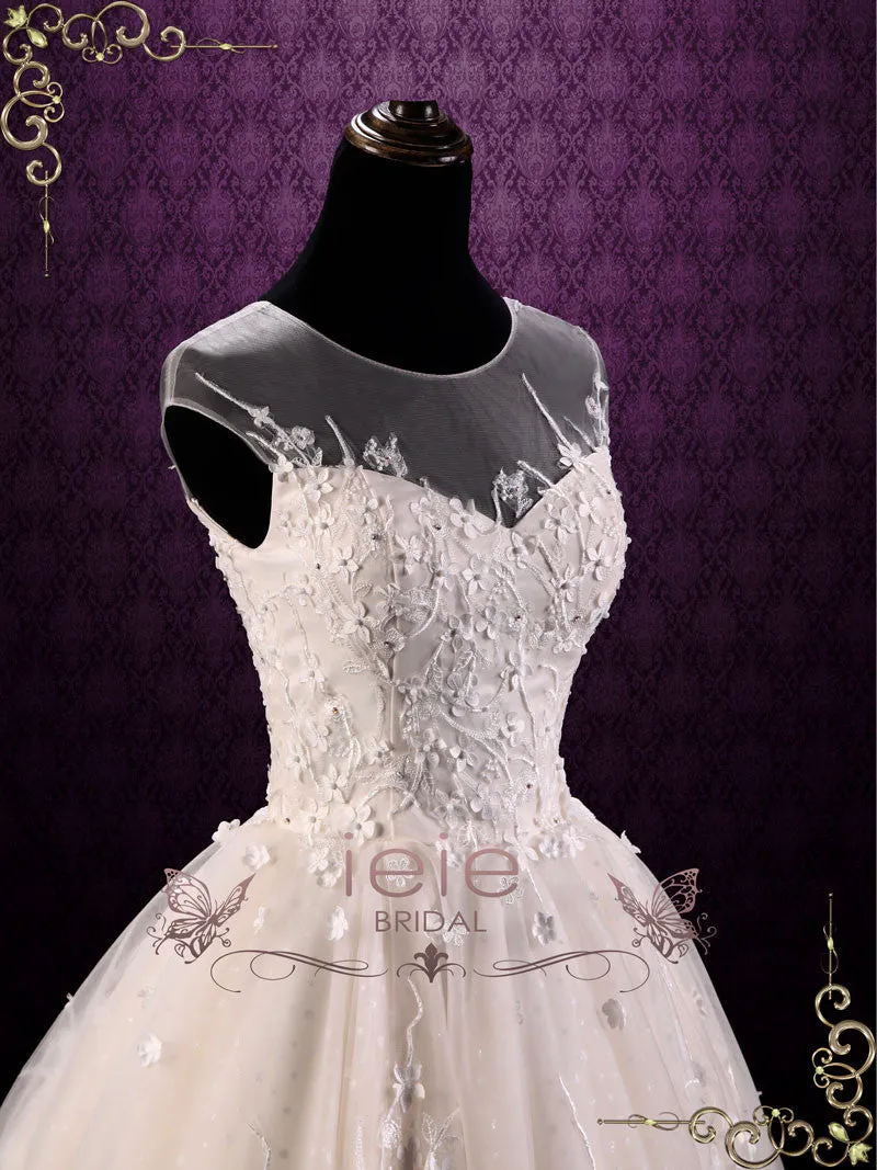 Ready to Wear Vintage Floral Lace Short Wedding Dress MAY