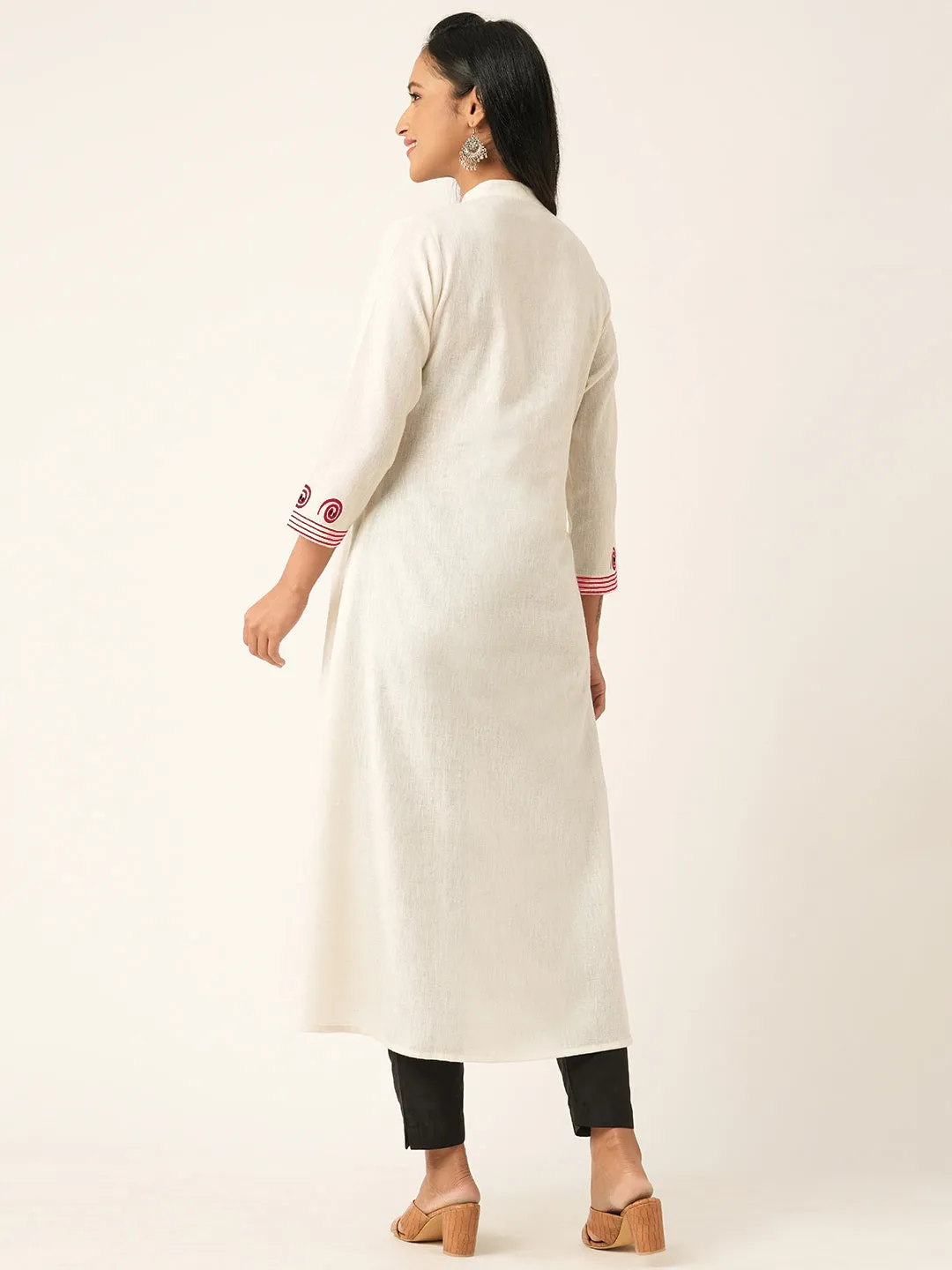 Red Comfort Fit Cotton Kurta for Women Online in India - Zola