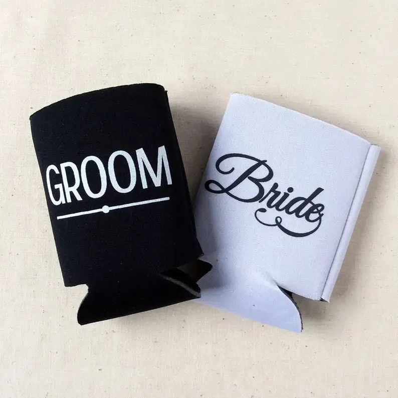 Regular & Slim Can Cooler Wedding Package #168RS - Cheers to The Mr and Mrs