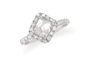 Ring 18kt White Gold & Rough Diamond