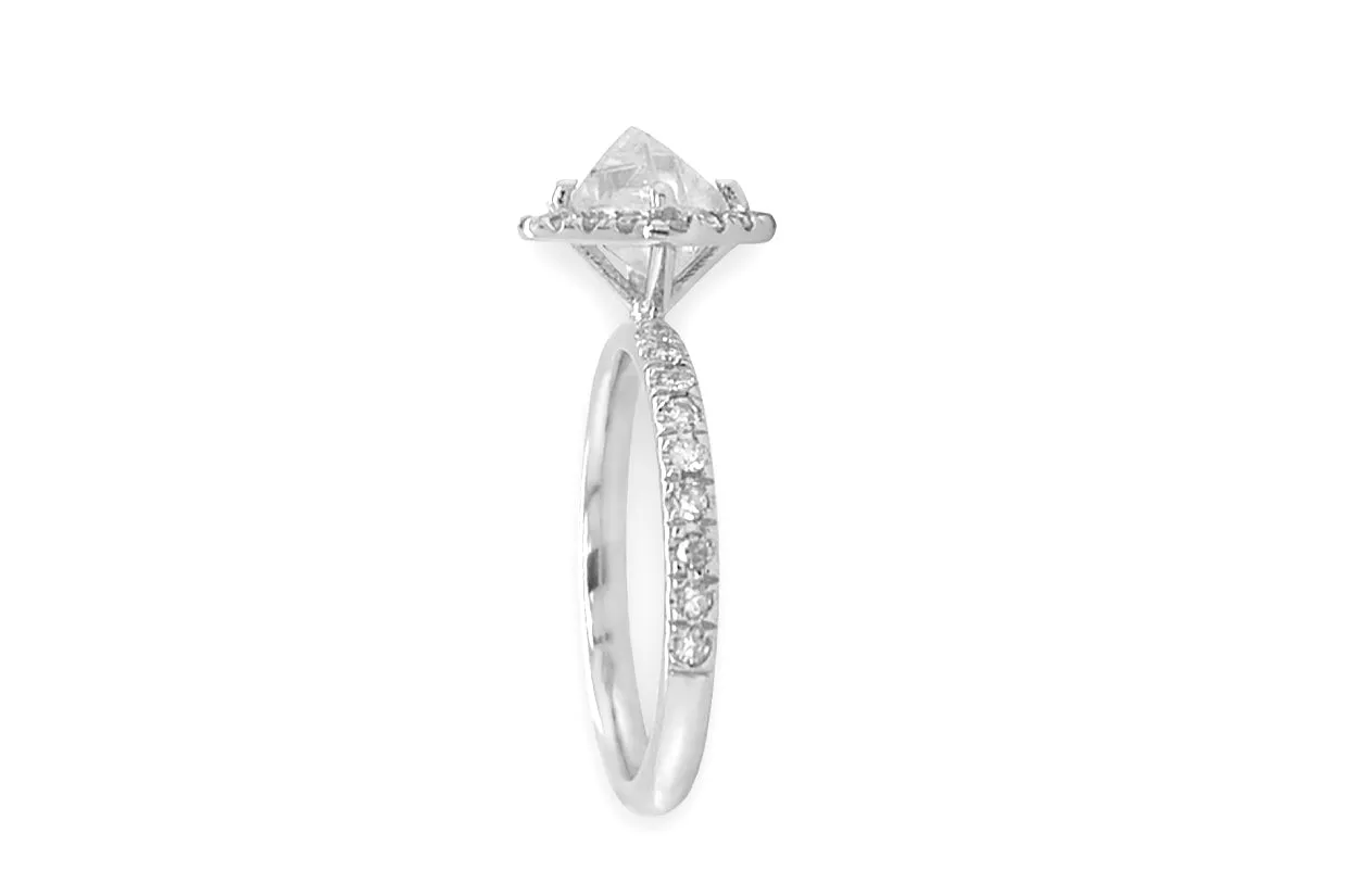 Ring 18kt White Gold & Rough Diamond