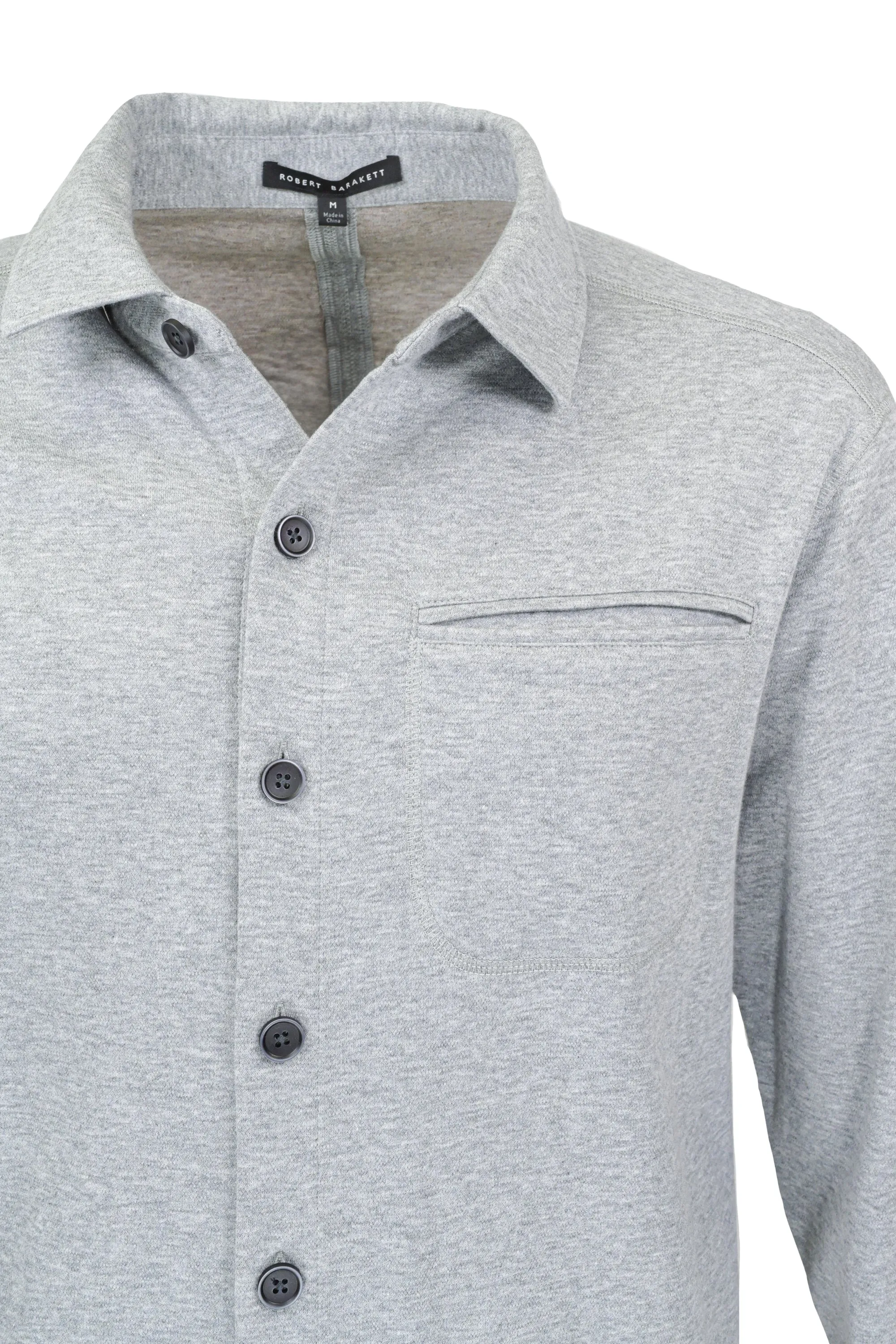 Robert Barakett Paolo Cotton Work Shirt Grey