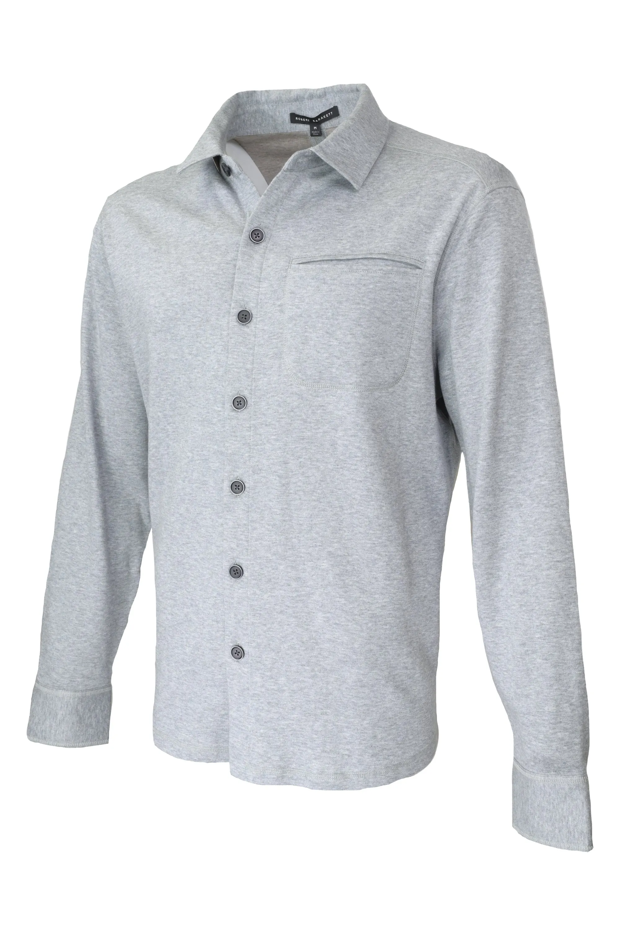 Robert Barakett Paolo Cotton Work Shirt Grey