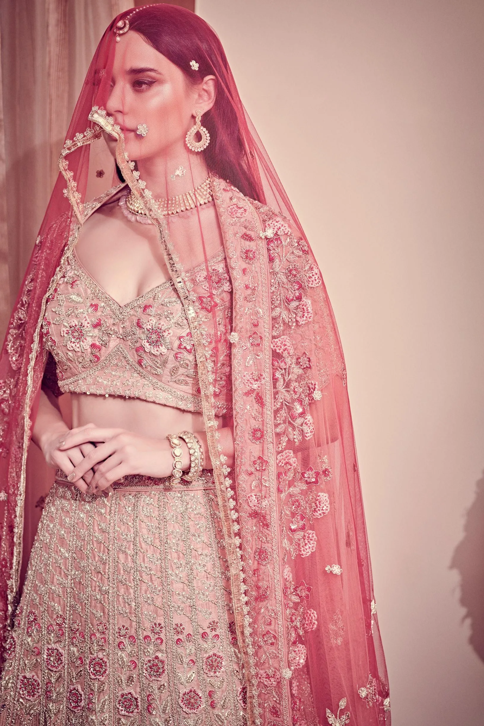 Rose Pink Bridal Lehenga